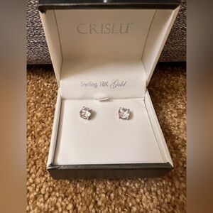 Sterling 18K Gold Silver Stud Earrings